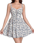 Women Corset Graduation Mini Dress Cute Flowy A Line Lace Short Party Dresses Sweetheart Neckline Vacation Sundress